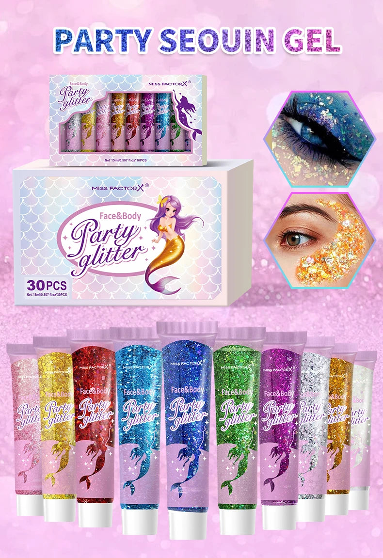 Body glitter gel 10color