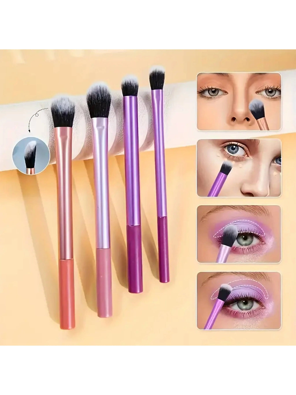 8pcs Makeup Brush Kit Soft
