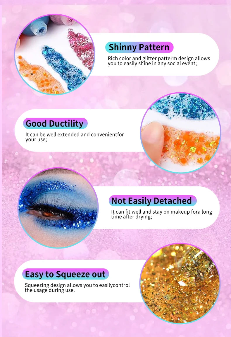 Body glitter gel 10color
