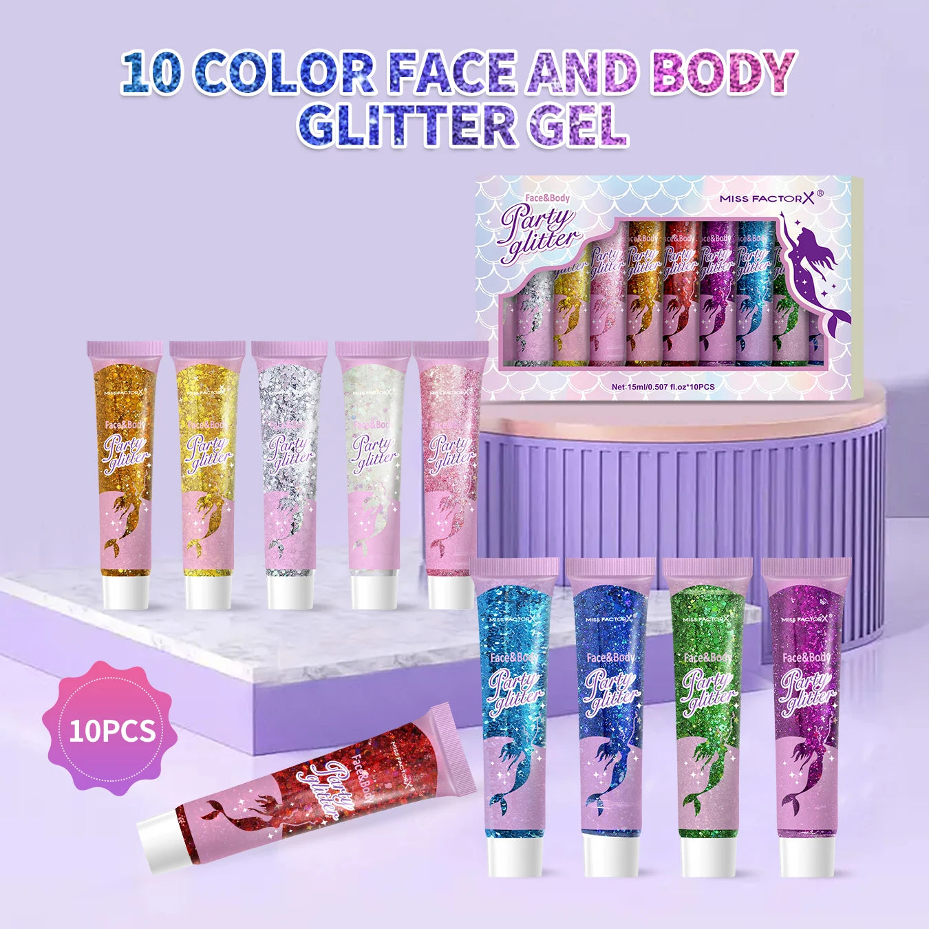 Body glitter gel 10color
