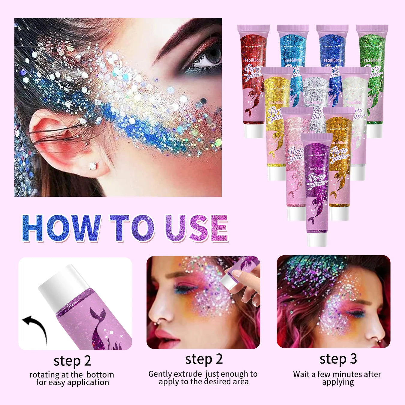 Body glitter gel 10color